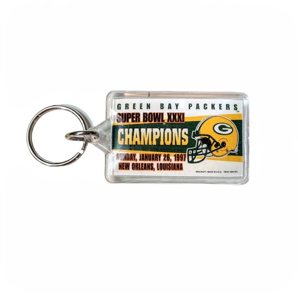 Green Bay Packers NFL Superbowl XXXI Championship January 26, 1997 Keychain - Picture 2 of 5